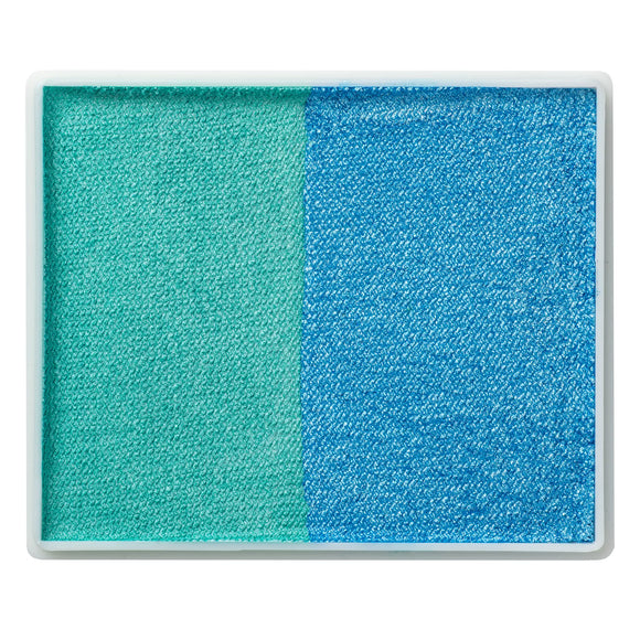 TAG Face Paint - Split Cake - Pearl Sky Blue/Pearl Teal - 50 grams TAG Face Paint