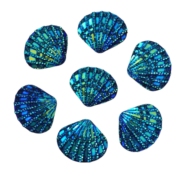 Face Paint Gems - Sea Shell Gems - 1/2" - Mixed Colors - Pack of 12