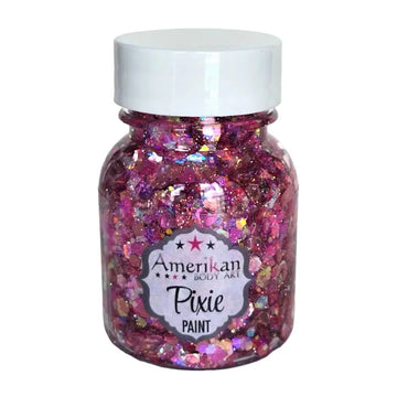 Amerikan Body Art Pixie Paint – Pretty in Pink Glitter Gel (1 oz) Amerikan Body Art