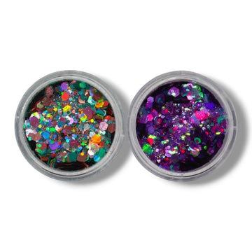 Suzy Sparkles Glitter - Chunky Glitter Set - Purple and Teal Suzy Sparkles