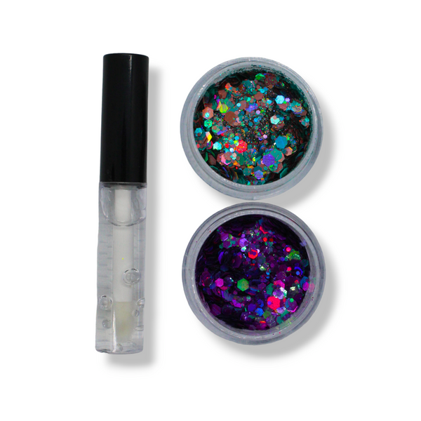 Suzy Sparkles Glitter - Chunky Glitter Set - Purple and Teal