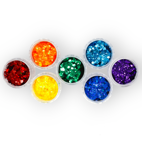 Suzy Sparkles Glitter - Chunky Glitter Stack - Rainbow