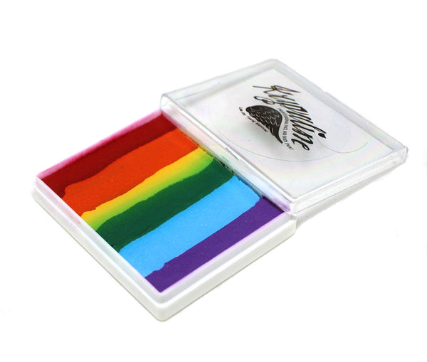 Kryvaline Face Paint - Split Cake - Rainbow - 50 grams
