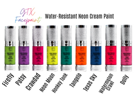 GTX Facepaint - Water-Resistant Cream Body Paint Kit - Neon Colors GTX Face Paint