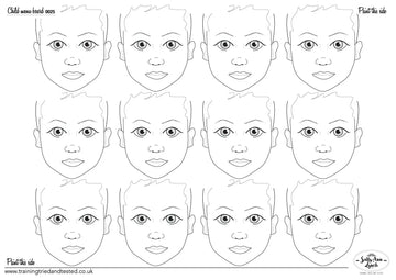 Sally-Ann Lynch Practice Board - 12 Child Heads - Landscape 0025 Sally Ann Lynch