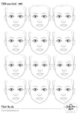 Sally-Ann Lynch Practice Board - 12 Child Heads - Portrait/Vertical 0024 Sally Ann Lynch