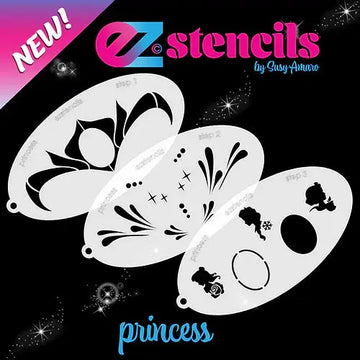 Face Paint Stencil Princess - EZ Stencils Set EZ Strokes