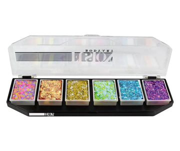 Fusion Body Art - 6 Color Glitter Cream Palette - Fiesta Sparkles Fusion Body Art