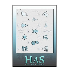 Half Ass Stencil - Set 5013 - Holly Jolly