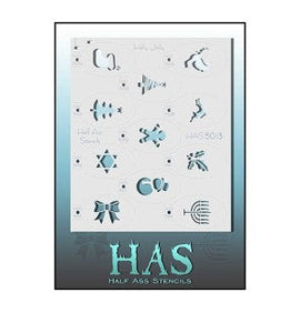 Half Ass Stencil - Set 5013 - Holly Jolly Bad Ass Stencils