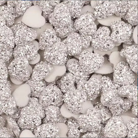 Face Paint Gems - Heart Gem Silver - 12mm (0.5") - Pack of 10 Face Paint Forum Shop