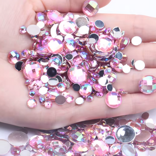 Face Paint Gems - Disco Gems Pink - 12mm (0.5") - Pack of 30