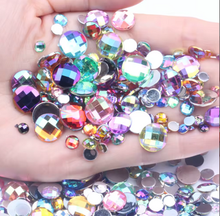 Face Paint Gems - Disco Gems Multicolored - 12mm (0.5") - Pack of 30