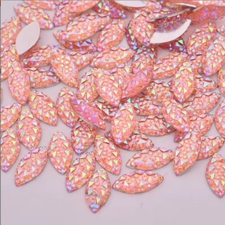 Face Paint Gems - Marquise Crystal Pink - 7mm (0.27") x 15mm (0.59") - Pack of 10