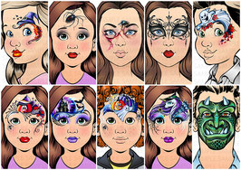 Sparkling Faces - Ultimate Face Painting Guide - Intricate Halloween