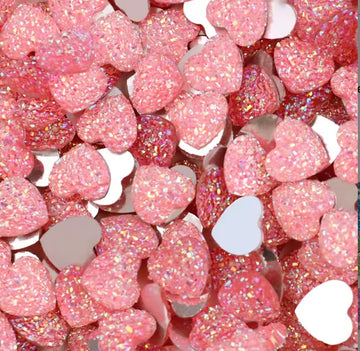Face Paint Gems - Heart Gem Light Pink - 12mm (0.5") - Pack of 10 Face Paint Forum Shop