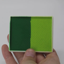 TAG Face Paint - Split Cake - Mid Green/Light Green - 50 grams - 0