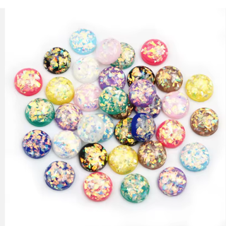 Face Paint Gems - Large Multicolor Opal - 12mm (0.5") - Pack of 10