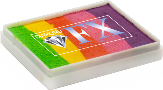 Diamond FX Face Paint - Split Cake - Raving Rainbow - 50 grams