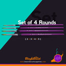Blazin Brush - Set of 4 Rounds - LE Blazin Brush