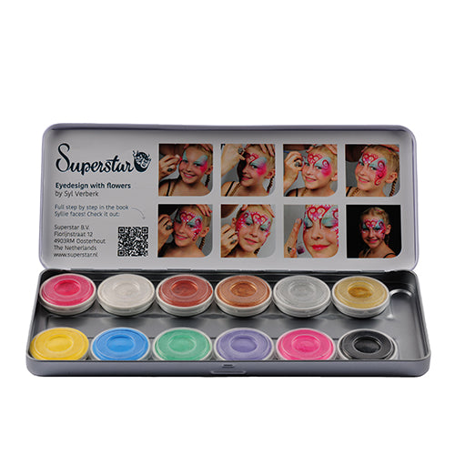 Superstar Face Paint - Palette -12 Shimmer & Pastel Colors