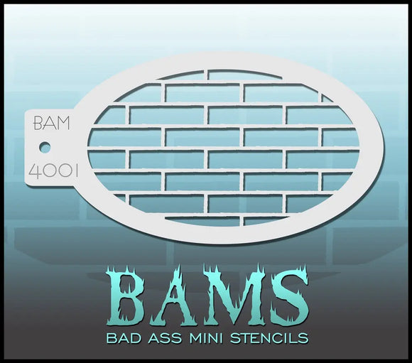 Bad Ass Mini Stencil - 4001 Bricks Stencil Bad Ass Stencils