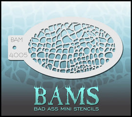 Bad Ass Mini Stencil - 4005 Reptile Skin Stencil Bad Ass Stencils
