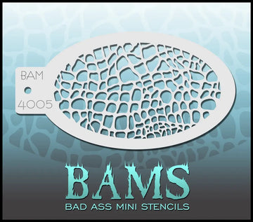 Bad Ass Mini Stencil - 4005 Reptile Skin Stencil Bad Ass Stencils