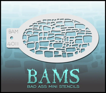 Bad Ass Mini Stencil - 4011 Cobble Stone Stencil Bad Ass Stencils