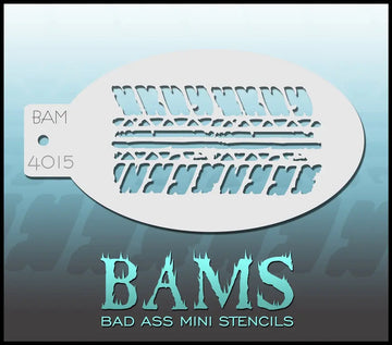 Bad Ass Mini Stencil - 4015 Tire Tread Stencil Bad Ass Stencils