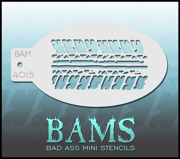Bad Ass Mini Stencil - 4015 Tire Tread Stencil Bad Ass Stencils