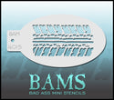 Bad Ass Mini Stencil - 4015 Tire Tread Stencil
