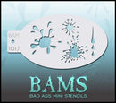 Bad Ass Mini Stencil - 1017 Splatter Stencil Bad Ass Stencils