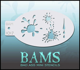 Bad Ass Mini Stencil - 1017 Splatter Stencil Bad Ass Stencils