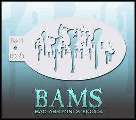 Bad Ass Mini Stencil - 1018 Blood Dripping Stencil Bad Ass Stencils