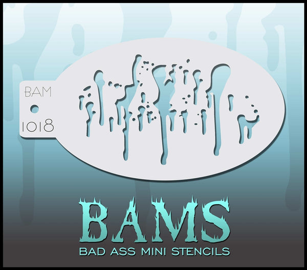 Bad Ass Mini Stencil - 1018 Blood Dripping Stencil