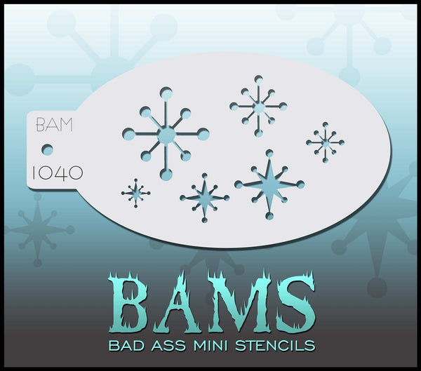 Bad Ass Mini Stencil - 1040 Twinkle Stars Stencil