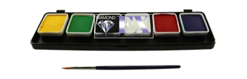 Diamond FX Face Paint - 6 Essential Colors - Small Palette Diamond FX
