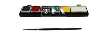 Diamond FX Face Paint - 6 colors Essential Palette - Extra Small Diamond FX