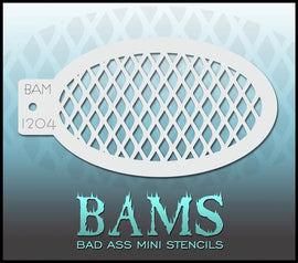 Bad Ass Mini Stencil - 1204 Fish Scales Bad Ass Stencils