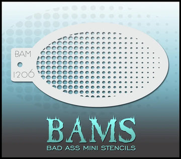 Bad Ass Mini Stencil - 1206 Half Tone Gradient Stencil Bad Ass Stencils