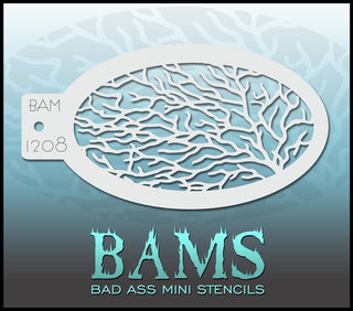 Bad Ass Mini Stencil - 1208 Coral Stencil