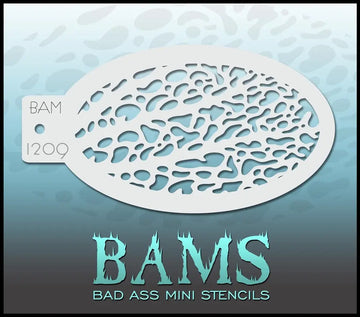 Bad Ass Mini Stencil - 1209 Coral Reef Stencil Bad Ass Stencils