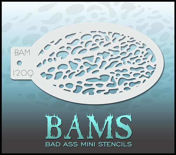 Bad Ass Mini Stencil - 1209 Coral Reef Stencil