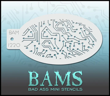 Bad Ass Mini Stencil - 1220 Circuits Stencil Bad Ass Stencils
