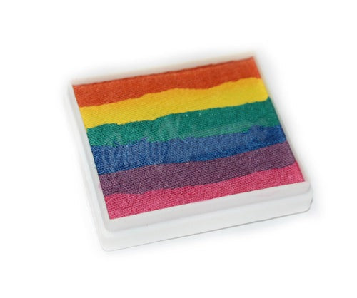 PartyXplosion Face Paint - Split Cake - Metallic Rainbow - 50 grams