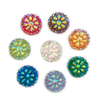Face Paint Gems - Round Gems - 1/2" - Mixed Colors - Pack of 20