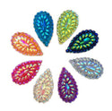 Face Paint Gems - 1.2" Raised Teardrop Gems - Mixed Colors- Pack of 10