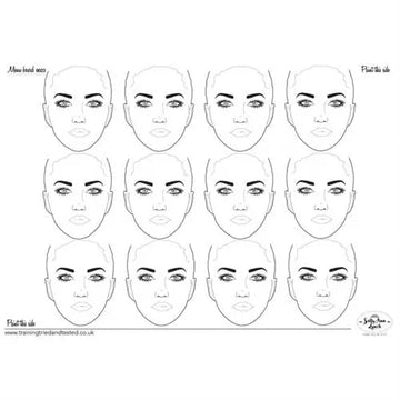 Sally-Ann Lynch Practice Board - 12 Adult Heads - Horizontal 0023 Sally Ann Lynch