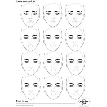 Sally-Ann Lynch Practice Board - 12 Adult Heads - Vertical 0022 Sally Ann Lynch